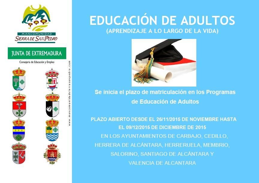 Imagen MATRÍCULA PARA EDUCACIÓN DE ADULTOS